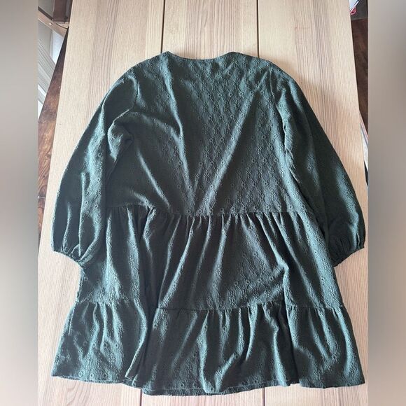 Violeta by Mango - Flared Short Dress Dark Green babydoll in 3XL - Picture 7 of 10